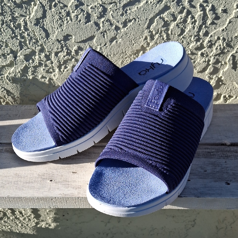 Ryka Navy Blue Slide Sandals